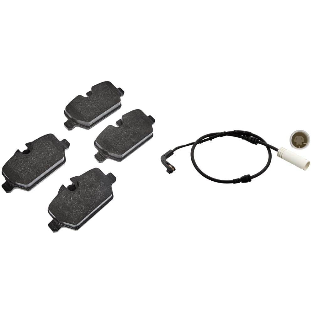 febi bilstein 16560 Bremsbelagsatz mit Anbaumaterial , 1 Stück & 24320 Verschleisskontakt , 1 Stück