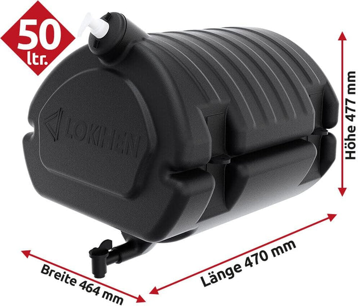 Fahrzeugbedarf Wilms Wasserbehälter Wassertank Premium 50l mit Hahn & Seifenspender LKW Camping