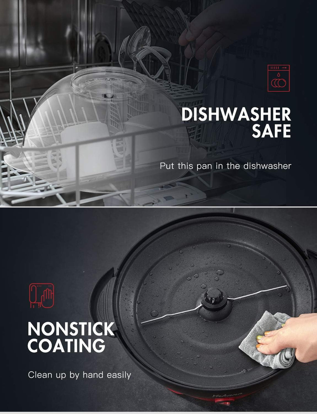 Yabano Popcornmaschine für Zuhause, Popcorn Maker Machine mit Zucker & Öl, Abnehmbare Heizfläche, 5L