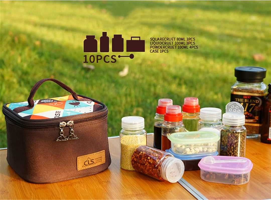 Outdoor Seasoning Gewürzbehälter Portable kleiner Salzstreuer BBQ Gewürzflasche Set Transparent Gewü