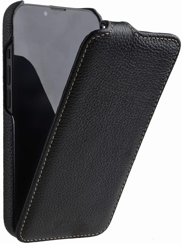 Mobiskin Hülle passend für Apple iPhone 14 (6,1 Zoll), Handyhülle mit beschichtetem Leder, Case, Sch