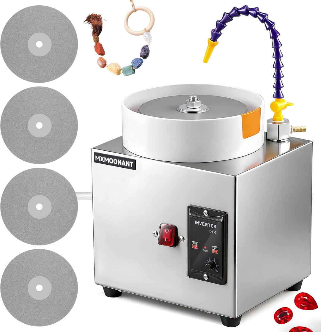 Mxmoonant 6-Zoll-Flachschleifmaschine 2980 U/min mit 5 Schleifscheiben, einstellbare Richtung und Ge