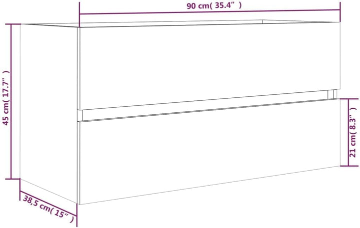 homiuse 90x38.5x45 cm Waschbeckenschrank mit Schublade Badezimmerschrank Badezimmer Möbel Waschbecke