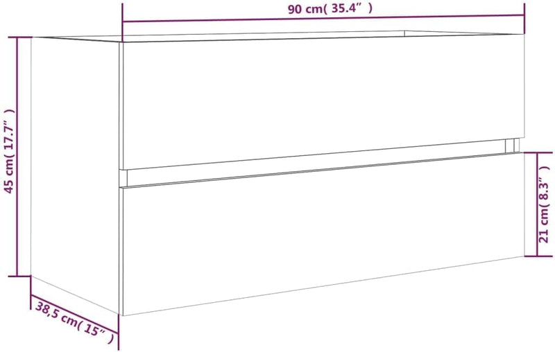 homiuse 90x38.5x45 cm Waschbeckenschrank mit Schublade Badezimmerschrank Badezimmer Möbel Waschbecke