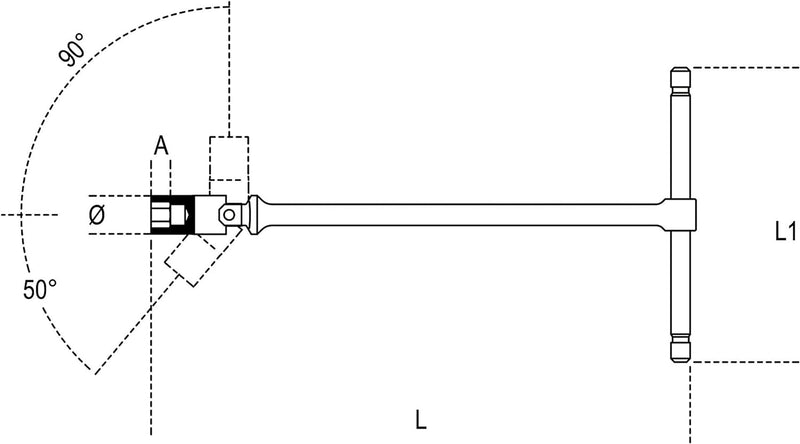 Beta 952 17 T-Keys, Sechskant-Stiftschlüssel mit T-Griff (Werkzeuge mit zusammengefügtem hexagonalem