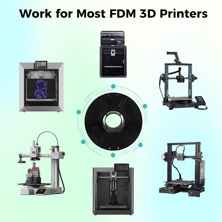 IEMAI ASA Filament 1.75mm 1Kg, 3D Drucker Filament ASA Schwarz, UV-beständig, Hitzebeständig, Massge