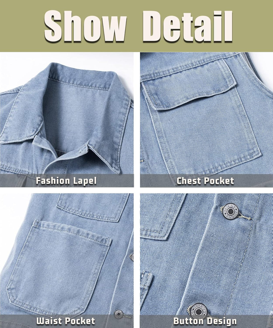 Btmpmcs Herren Ärmellose Denim Weste Classics Fashion Jeans-Weste Outdoor Freizeit Jacke Bikerweste