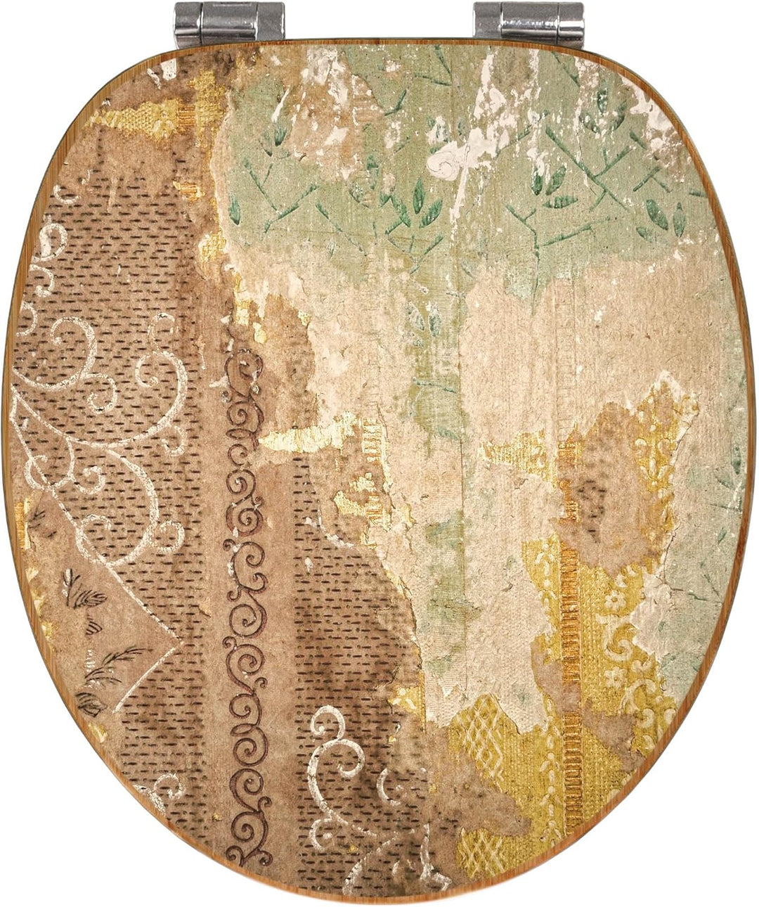 banjado Design WC Sitz Bambus Absenkautomatik 45,8x37,5cm - Toilettendeckel mit Absenkautomatik Holz