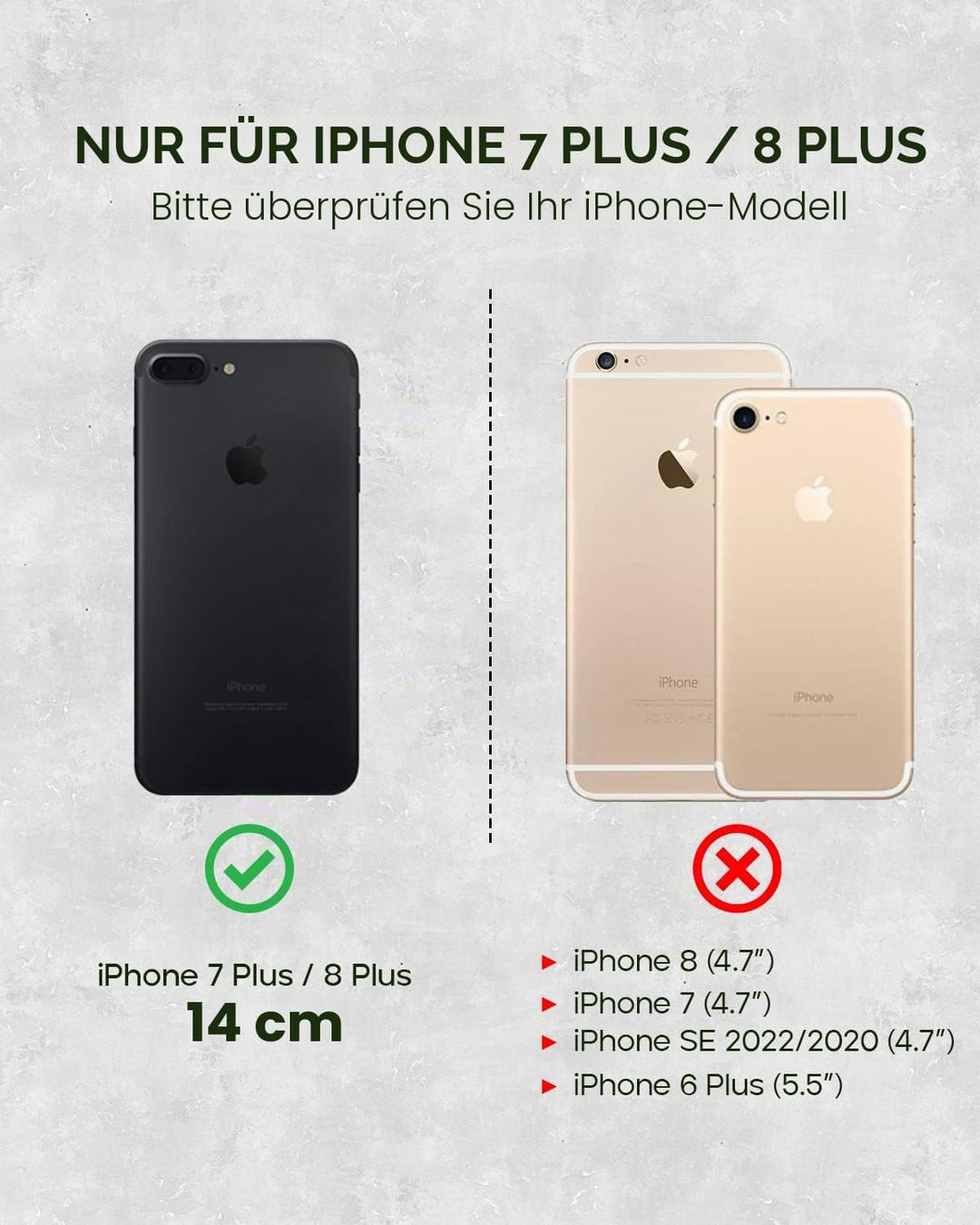 Porter Riley - Lederhülle für iPhone 8 Plus/iPhone 7 Plus. Premium Ultra Dünn Echtleder Cover/Ledert
