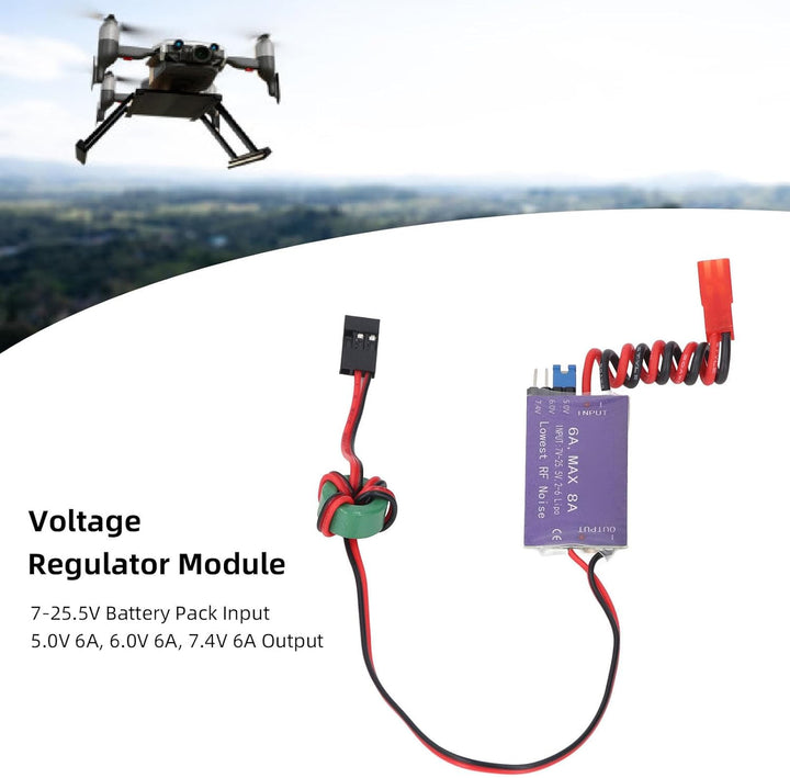 Externes UBEC-Spannungsreglermodul für RC-Hubschrauber, 7–25,5 V Akkueingang, 5 V, 6 V, 7,4 V, 6 A A