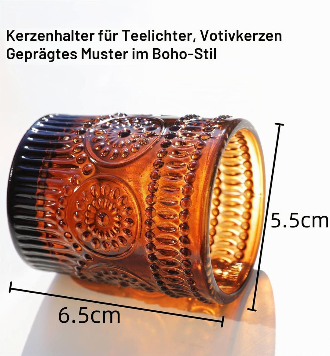 Braune Teelichthalter im 12er-Set, Teelichthalter für die Tischdekoration bei Hochzeiten, Votivkerze