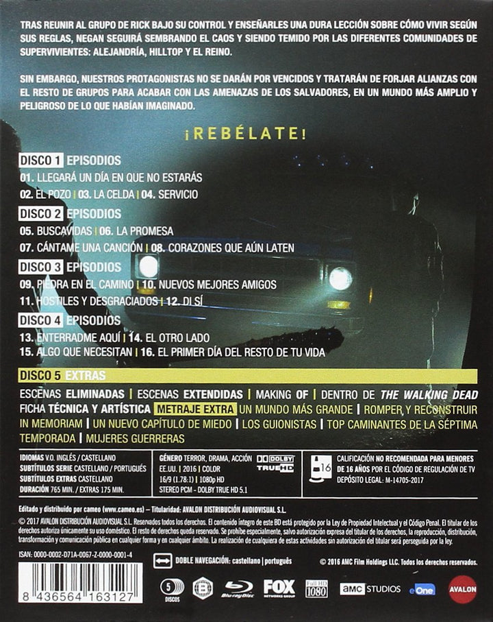 The Walking Dead (THE WALKING DEAD - BLU RAY - TEMPORADA 7, Spanien Import, siehe Details für Sprach