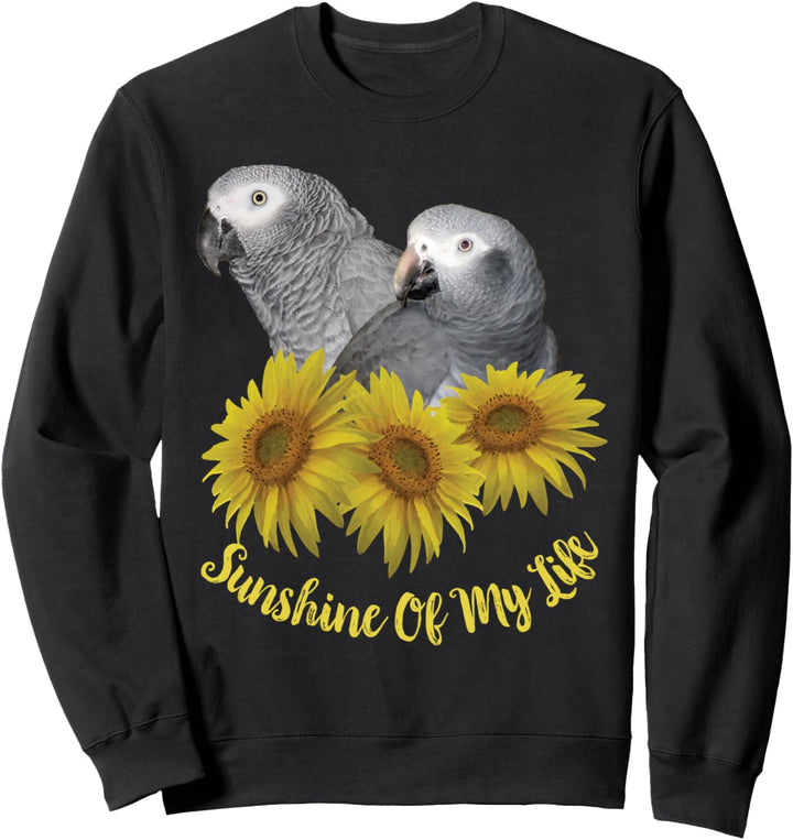 Timneh und Kongo Afrikanischer Graupapagei Sonnenblume Sweatshirt