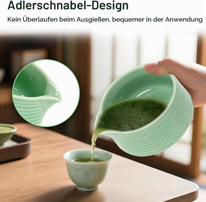 Matcha set,6 Stück Matcha Tee Set mit Matcha Besen,Matcha Filtersieb,Matcha-Schale, Chasen und Match
