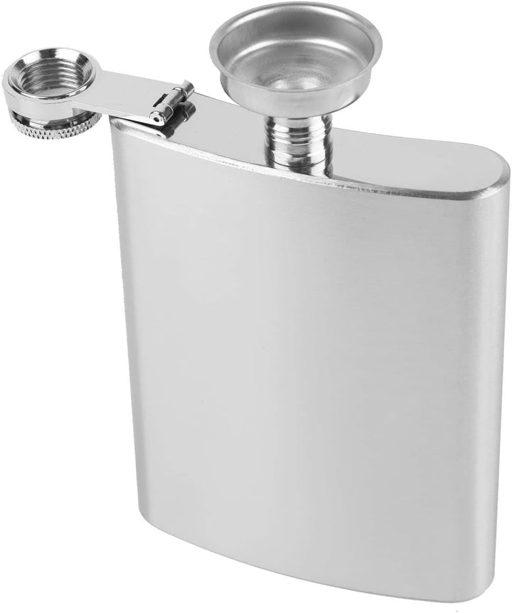 Tebery 4 Stück 8oz Flachmann Set aus Edelstahl mit kleinen Trichtern, 240ml Hüftflasche mit Trichter