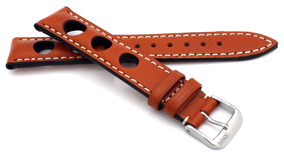 RIOS1931 Sulla Baikal Rallye Vintage Rindsleder Uhrenarmband handgemacht in Deutschland Robust 18mm