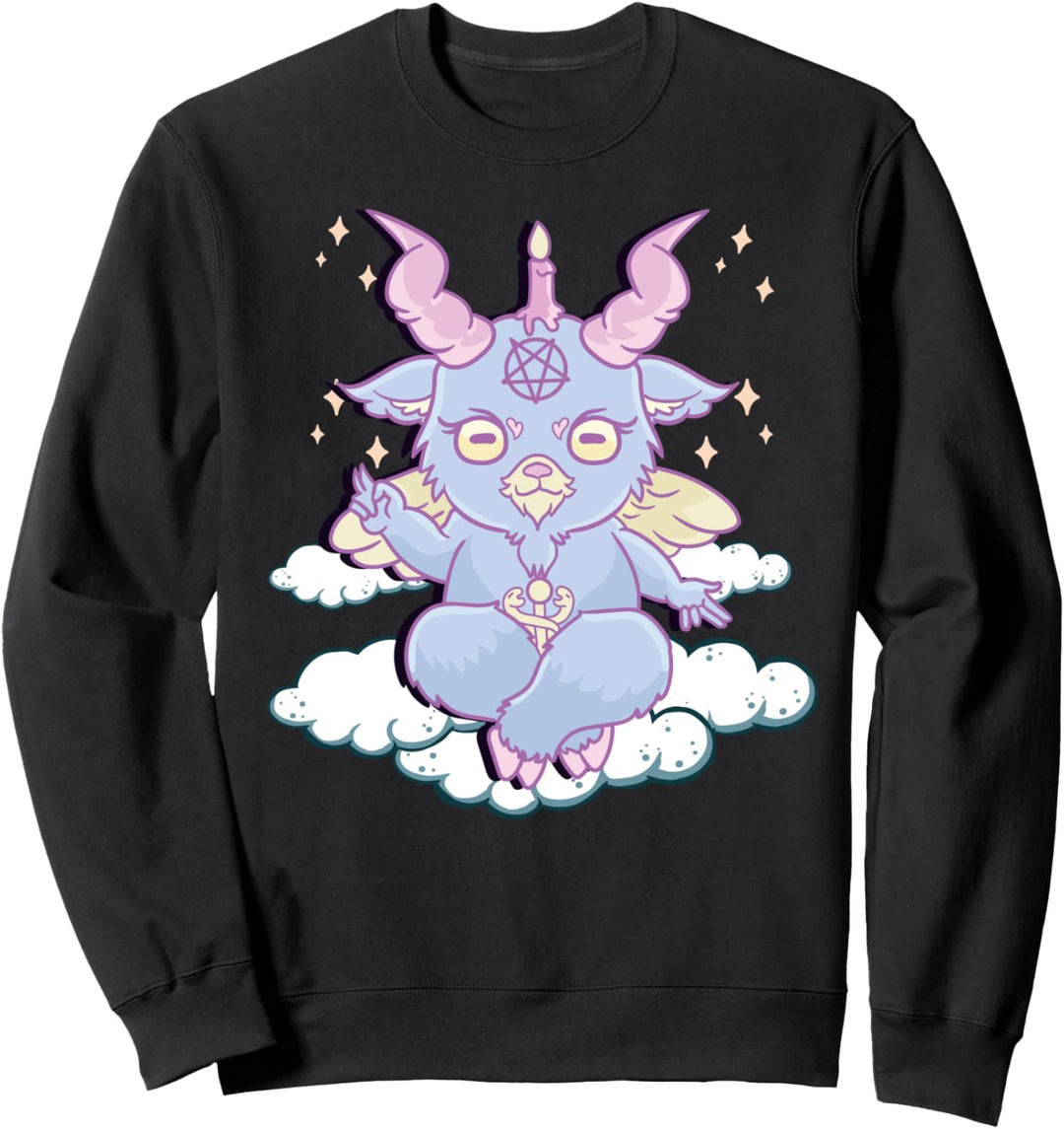 Cute Anime Kawaii Baphomet Pastel Goth Emo Pun Sweatshirt