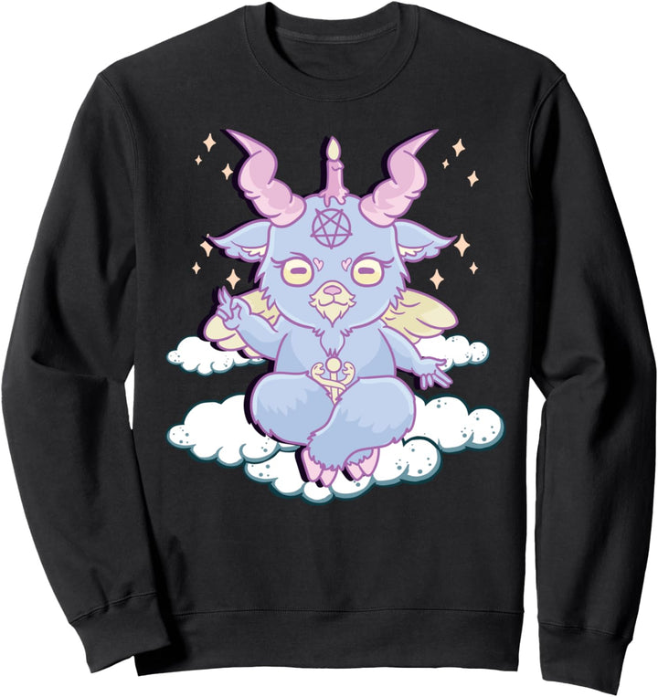 Cute Anime Kawaii Baphomet Pastel Goth Emo Pun Sweatshirt