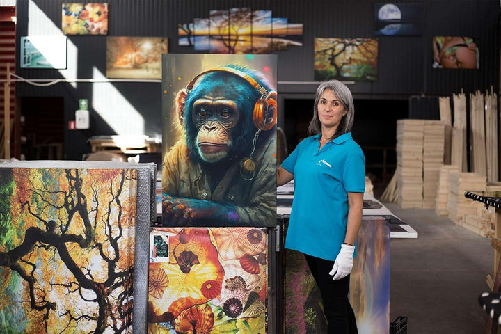 Startonight Leinwand Wandkunst – Musik Bunter Affe – Kunstwerk Fertig zum Aufhängen für Wohnzimmer G