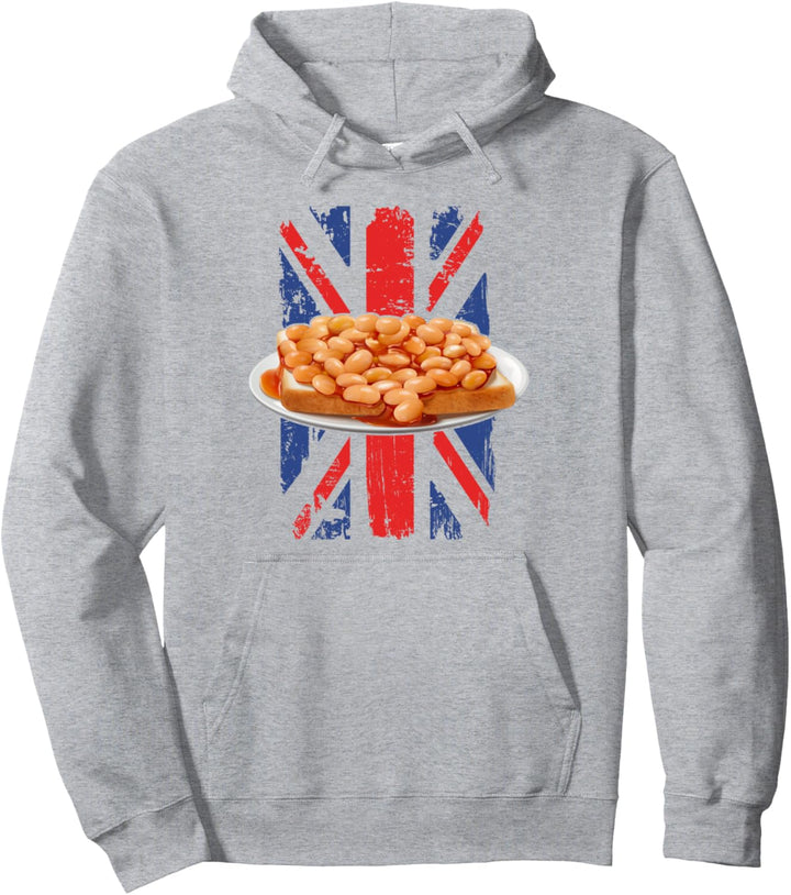 Bohnen auf Toast Kostüm Idee für Damen & Union Jack Flagge Pullover Hoodie