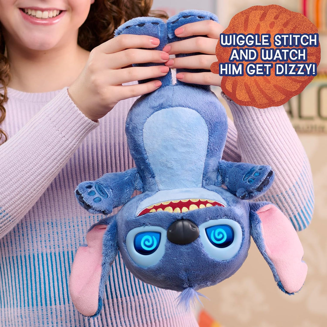 Just Play Disney Stitch Many Moods 34,3 cm grosses interaktives Plüschtier, 50+ Soundeffekte und Spr