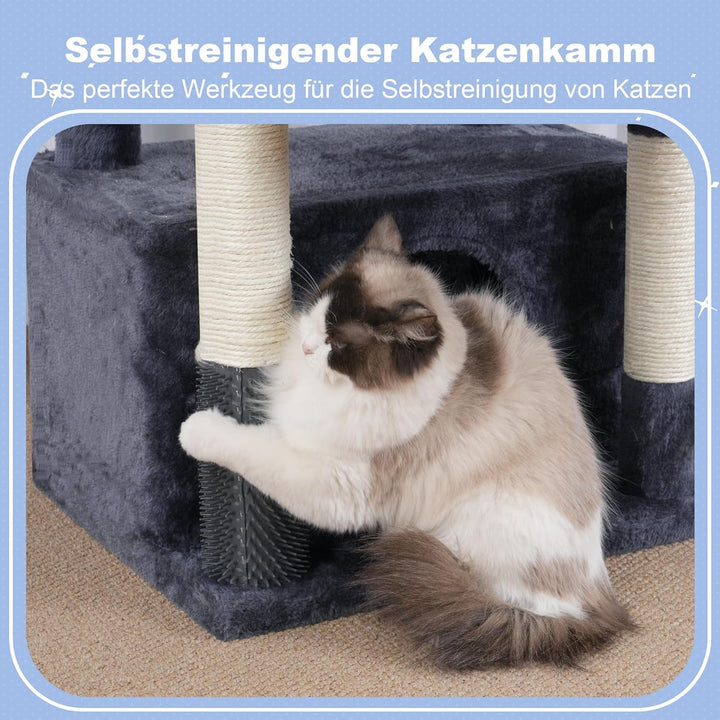 Hey-brother Kratzbaum, Katzenbaum für Grosskatze und Maine-Coon-Katzen, mehrstöckiger Stabil Katzenk