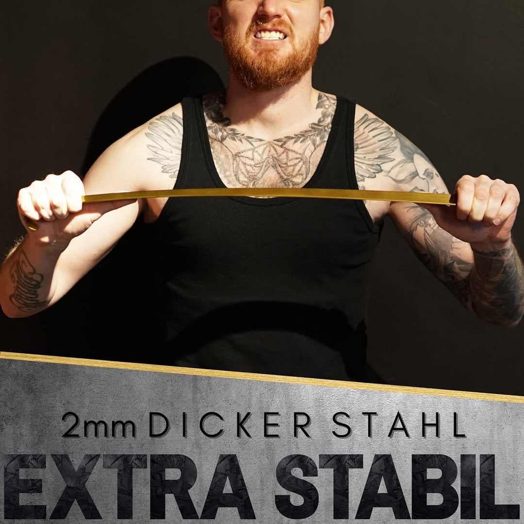 Robfox 70cm Schuhlöffel I extra stabiler Schuhanzieher aus gebürstetem Stahl I 70 cm lange Schuhanzi