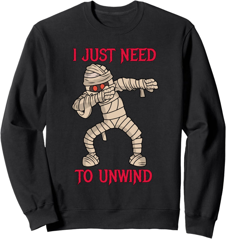 Das Abtupfen der Mumie an Halloween muss nur noch abgewickel Sweatshirt