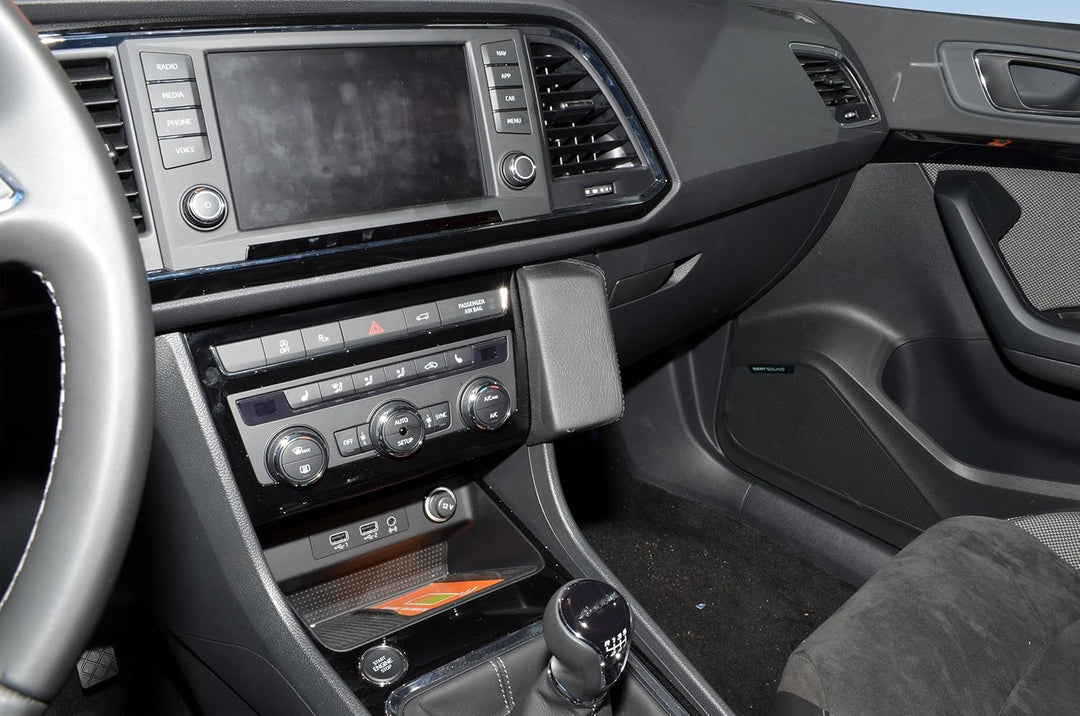 KUDA 2415 Halterung Kunstleder schwarz für Seat Ateca ab 2016, 2415