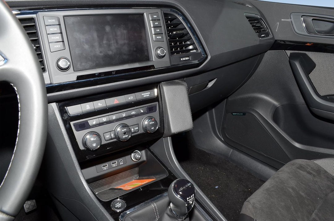 KUDA 2415 Halterung Kunstleder schwarz für Seat Ateca ab 2016, 2415