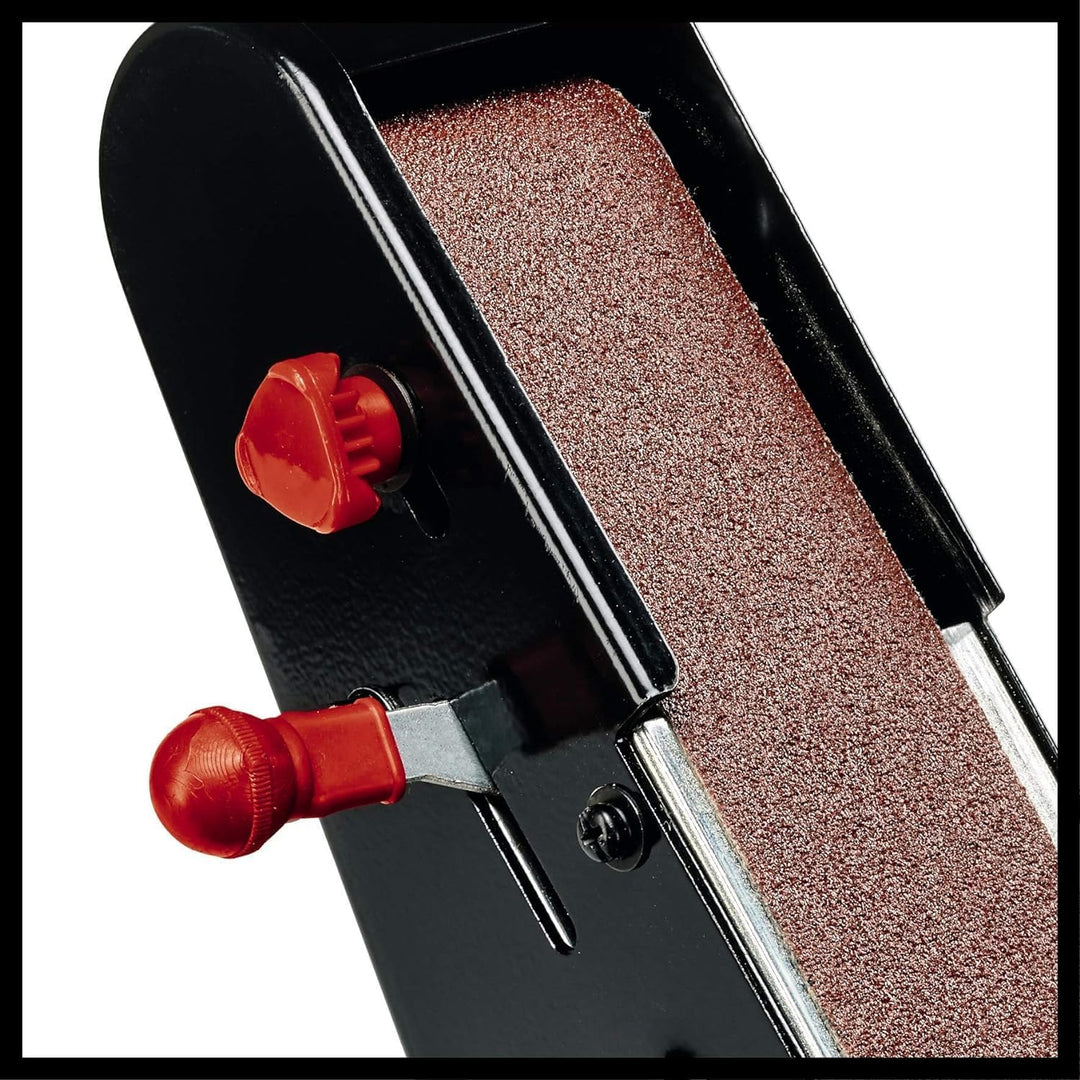 Einhell Stand-Bandschleifer TC-US 350 (350 Watt, Schleifband-/Schleifscheibenfunktion, Schutzhaube,