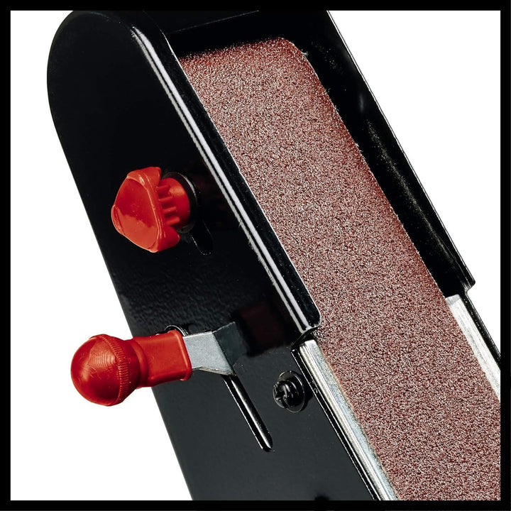 Einhell Stand-Bandschleifer TC-US 350 (350 Watt, Schleifband-/Schleifscheibenfunktion, Schutzhaube,