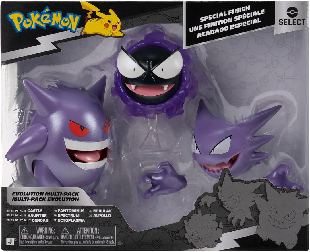 Pokémon PKW5189 - Select Evolution 3er-Pack - Nebulak, Alpollo, Gengar