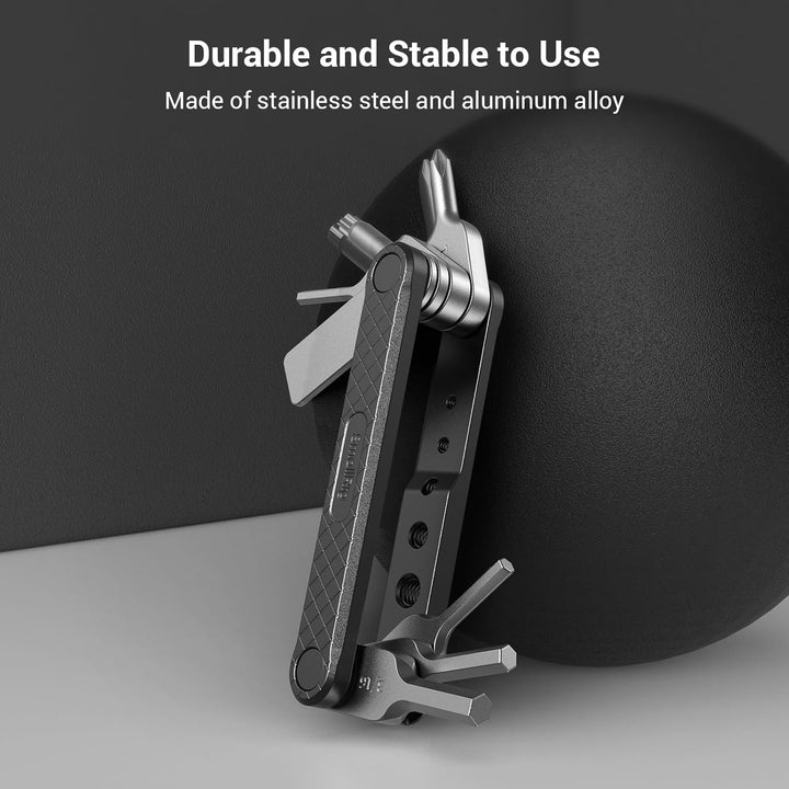 SMALLRIG Kamera Multitool Werkzeug mit Schraubendreher und Schraubenschlüssel, Folding Screwdriver T