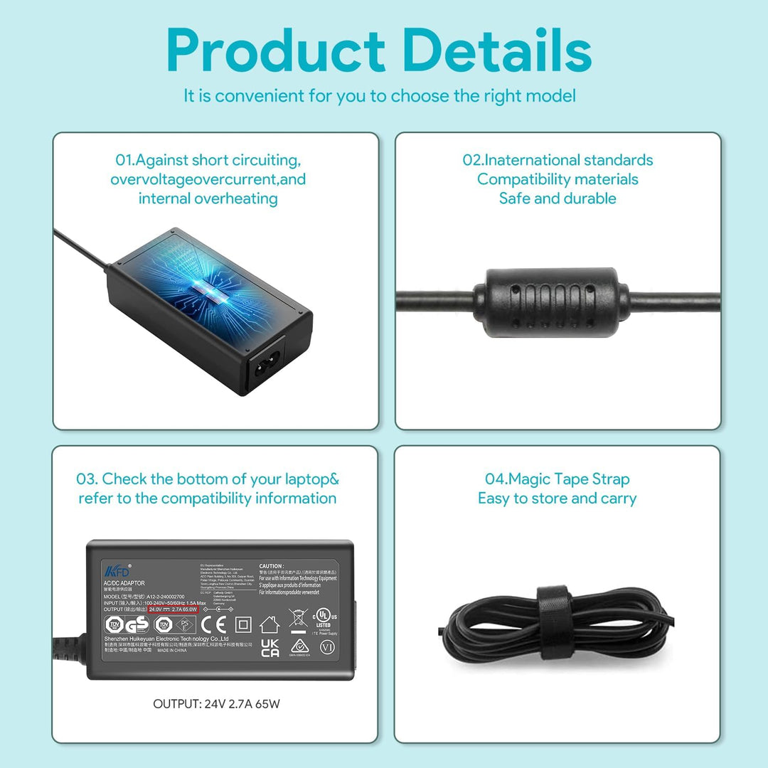 KFD Netzteil 24V Ladegerät Ladekabel für Casio AD-E24250LW AD-A24250LW PSAA60W-240 Privia Keyboard P