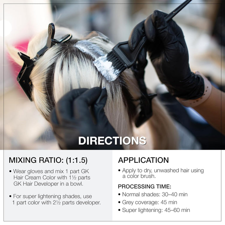 GK HAIR Color Crème 912 SILBER SUPERLIGHTENER 100 ml | 100% Grauhaarabdeckung Haarfarbe | Semi, Demi