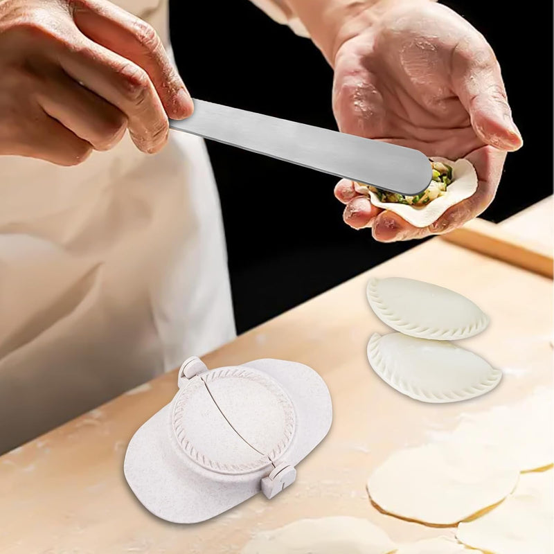 Dumpling Maker, 8 Stück Ravioli Former Set, Teigtaschenformer, Empanadas-Pressformen-Set mit Rundem