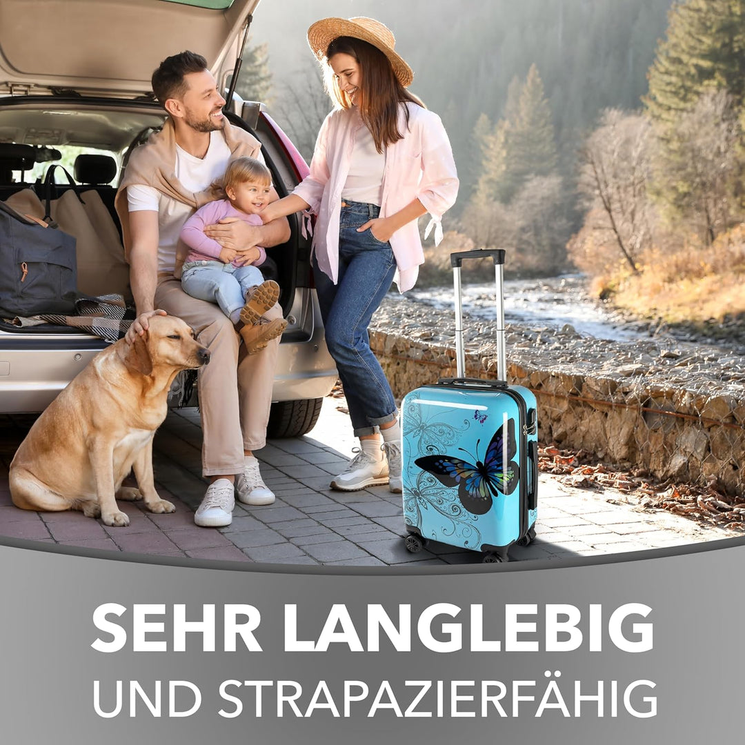 Xonic Design Reisekoffer - Hartschalen-Koffer mit 360° Leichtlauf-Rollen - hochwertiger Trolley mit