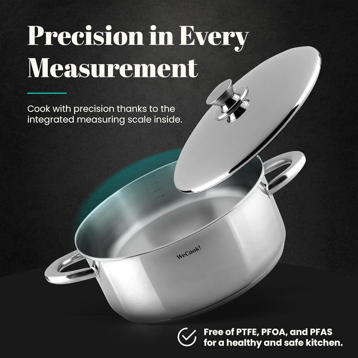 CAZUELA con tapa de acero INOX 24cm, WECOOK! PRO PRO 24 cm, PRO 24 cm