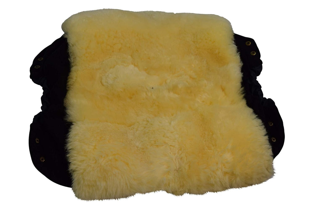 Naturasan Lammfell Handwärmer, warmer Kinderwagen Handmuff mit Lammfell Innenfutter, Muff, Kiwa, Bug