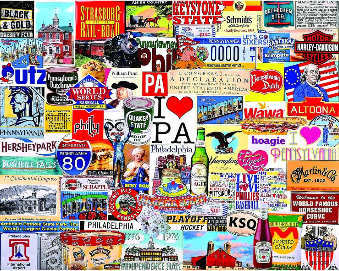 White Mountain Puzzles I Love Pennsylvania - 1000 Piece Jigsaw Puzzle