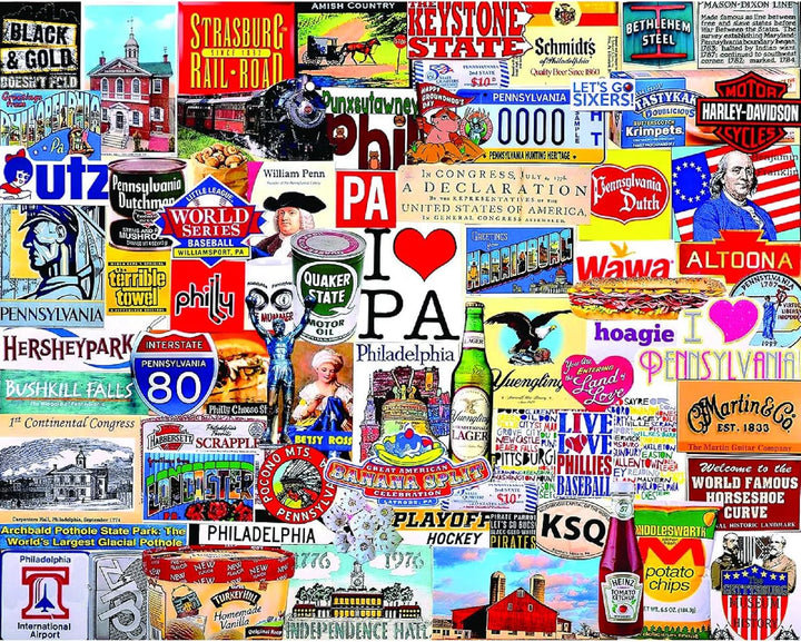 White Mountain Puzzles I Love Pennsylvania - 1000 Piece Jigsaw Puzzle