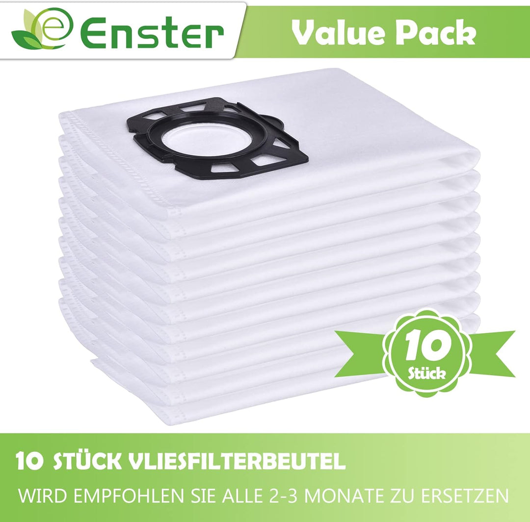 Staubsaugerbeutel für Kärcher 2.863-006.0 WD4 WD5 WD6 MV4 MV5 MV6 Staubbeutel 10 Stück Vliesfilterbe