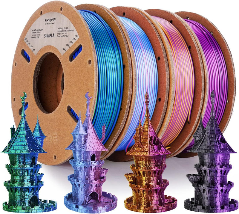 ERYONE PLA Filament 1.75mm, 3D Drucker filament bundle, Multi Color Pack 3D Printer Filament PLA +/-