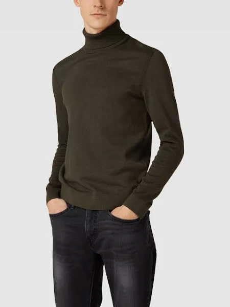 S. Oliver Herren Rollkragen Pullover Pulli Feinstrick Black M Olive 79w0, M Olive 79w0