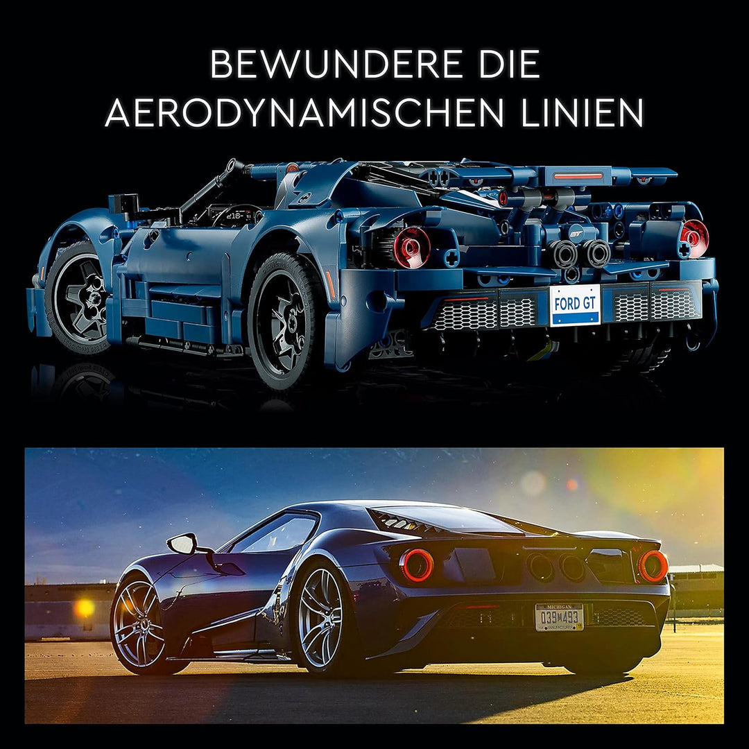 LEGO Technic Ford GT 2022 Auto-Modellbausatz für Erwachsene im Massstab 1:12 mit authentischen Detai