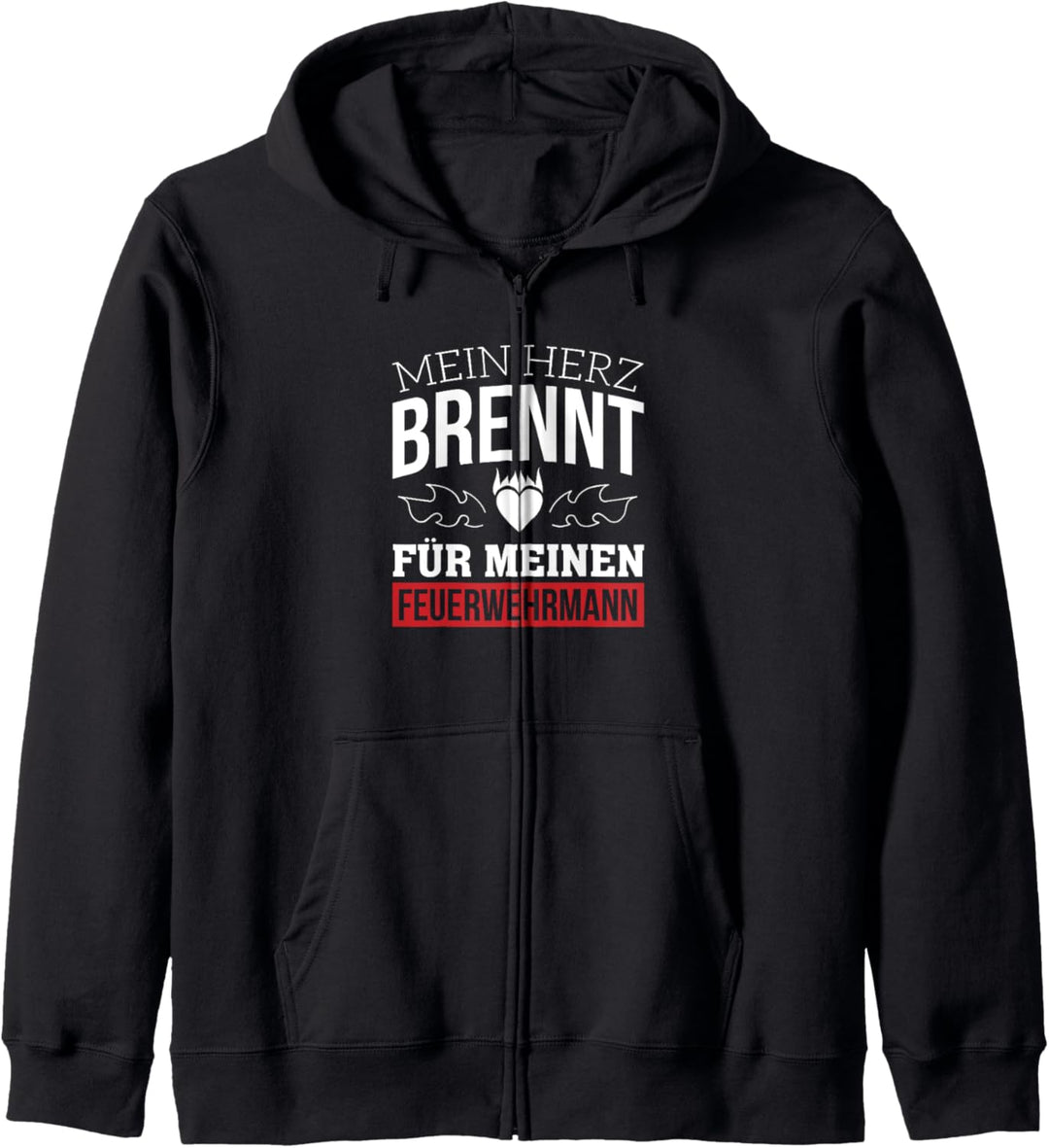 Herz Brennt Für Feuerwehrmann Feuerwehr Frau Freundin Kapuzenjacke