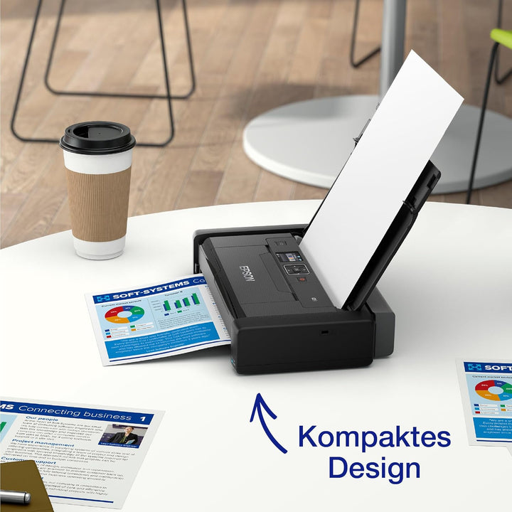 Epson WorkForce WF-110W tragbarer Tintenstrahldrucker (DIN A4, WiFi Direct, Drucker, mobiles Drucken
