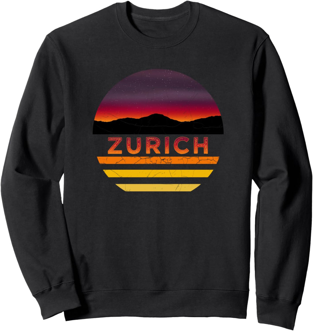 Retro Vintage Zurich, Switzerland Vacation Souvenir Sweatshirt