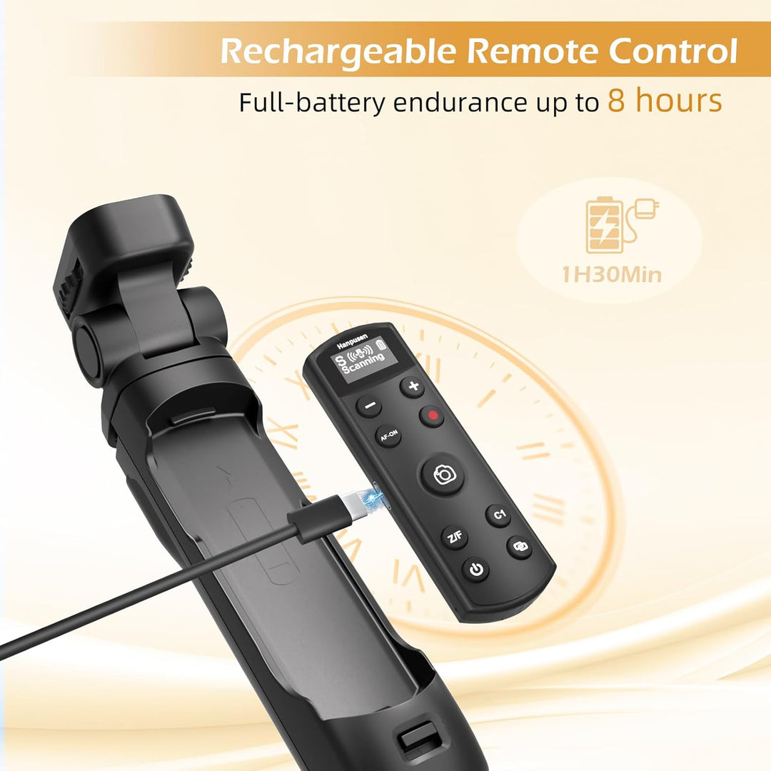 Kompatibel mit Sony Kameras Stativ - Mini-Stativ mit aufladbarer Fernbedienung mit Focus Zoom für So